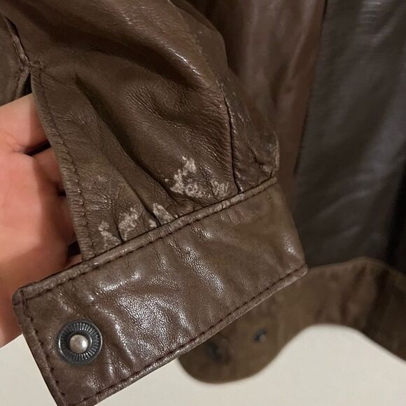 Vintage Gino di Giorgio By Comint Brown Leather Bomber Jacket Coat Size S - Picture 7 of 15